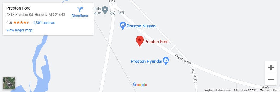 Preston Ford Lincoln Map